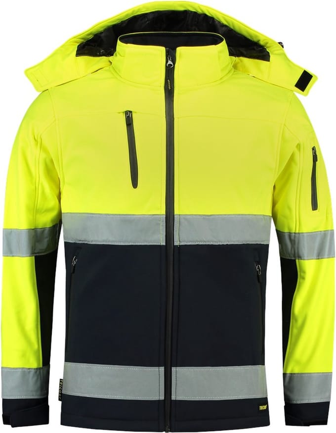 Tricorp 403007 Softshell ISO20471 Bicolor - Fluo Geel/Marineblauw - 7XL