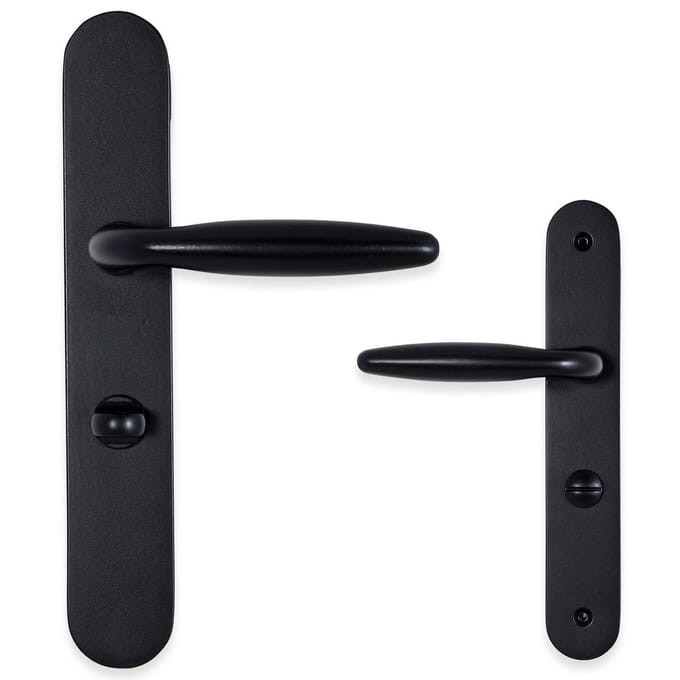 Sofia deurklink - WC 72mm - mat zwart - complete set