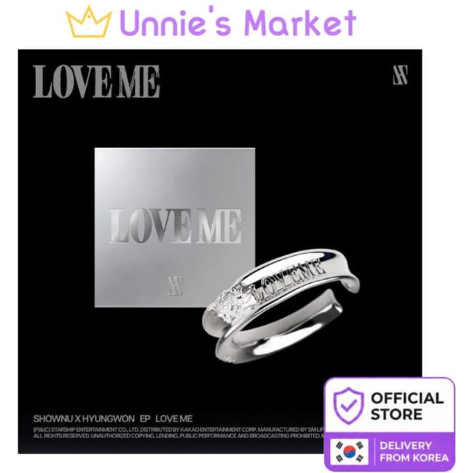 SHOWNU X HYUNGWON (MONSTA X) – EP LOVE ME (BAGUE AMOUR Rév.) 1pcs white