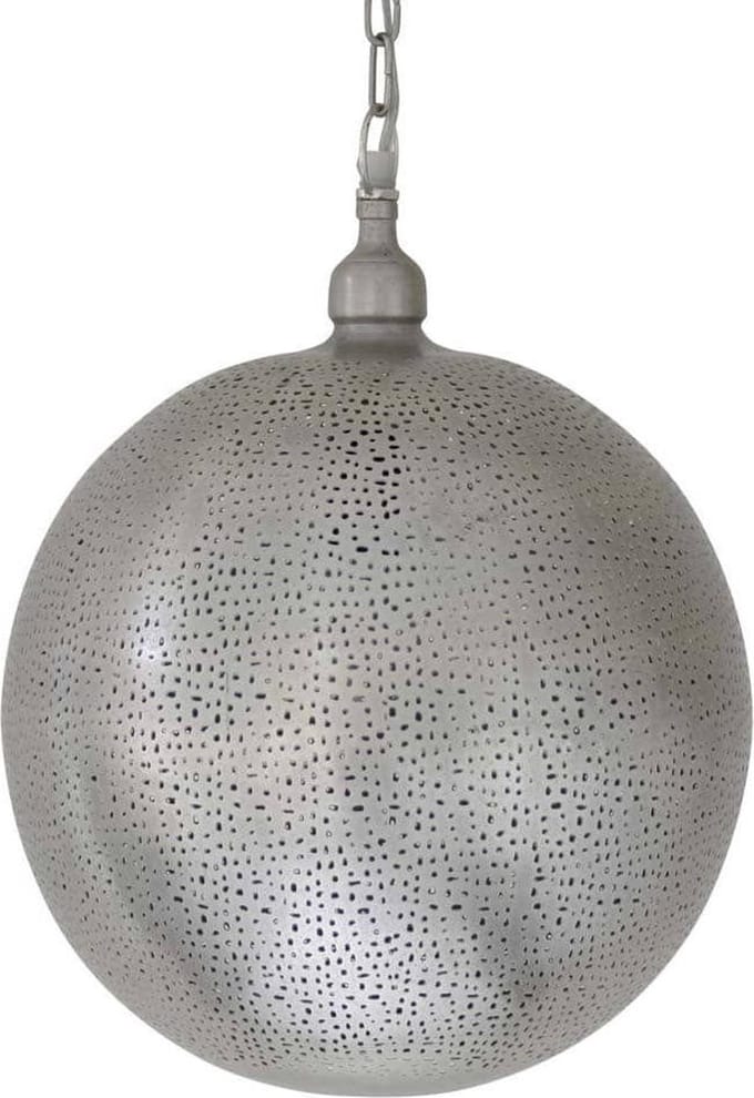 Safaary - Oosterse Hanglamp Zilver Ajla Ø 30 x 40cm