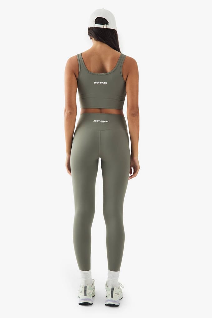 Dames DSGN Studio Highwaist Ultra Sculpt Legging | Kaki | Maat: XL