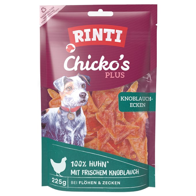 Rinti - Chicko Plus Snack 9x225g - Knoflookpuntjes met kip