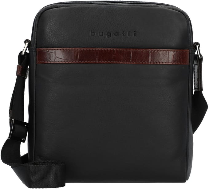 bugatti Schoudertas Corso DeLuxe Shoulderbag With Zip Black Zwart