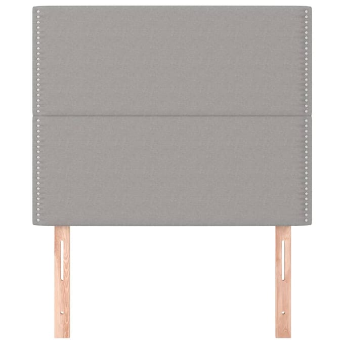 vidaXL - Hoofdbord - lichtgrijs - 100x5x118/128 - cm - stof