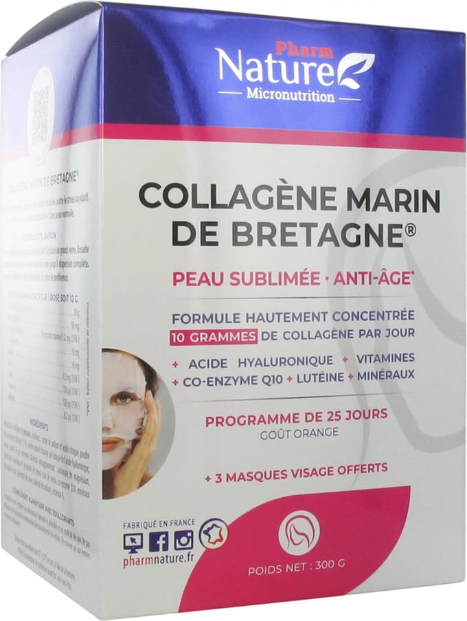 Pharm Nature Brittany Marine Collageen Gesublimeerd Anti-Ageing Huid 300 g