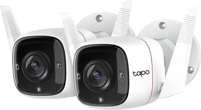 Tapo C310 Beveiligingscamera buiten - 2K - Sterrenlicht-nachtzicht Home Security Wi-Fi - Wit - 2 pack