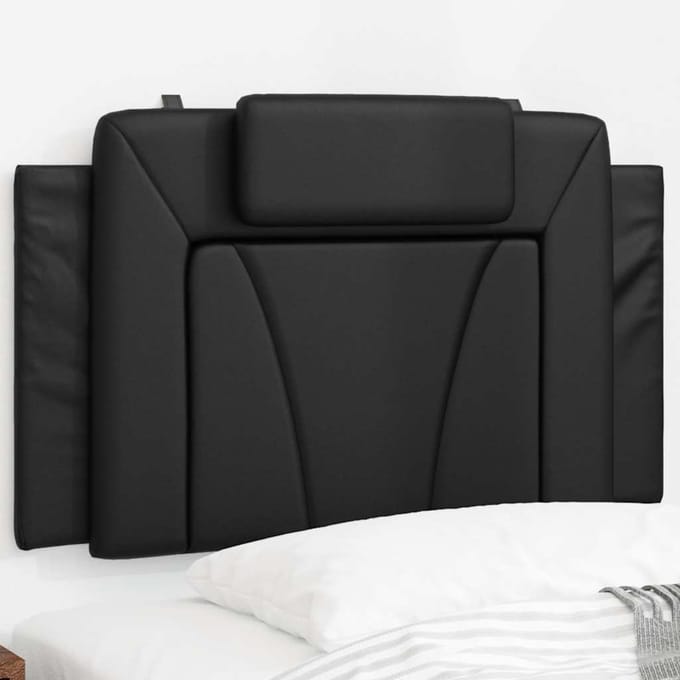 vidaXL - Hoofdbordkussen - "Viana" - 90 - cm - kunstleer - zwart