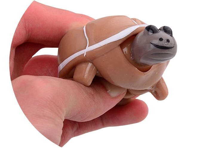 Hoogwaardige Pop-It Schildpad / Knijpbal / Stressbal | Anti-Stress Fidget | Squishy - Bruin