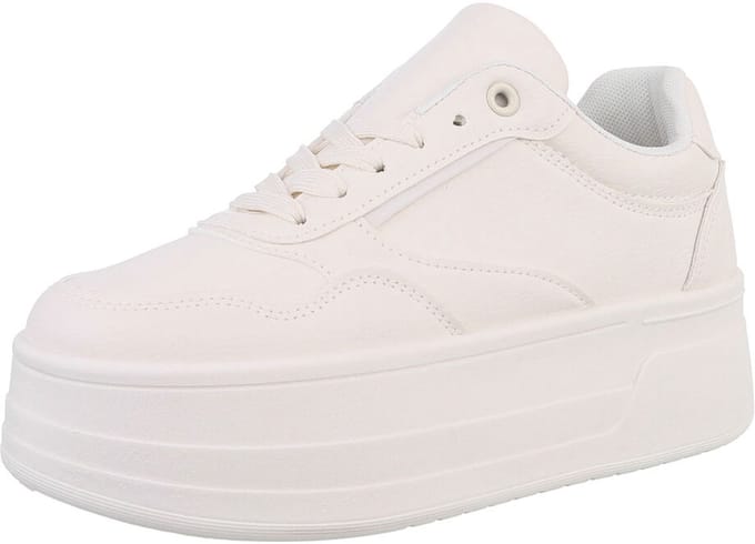 Dames wedge sneaker beige maat 41