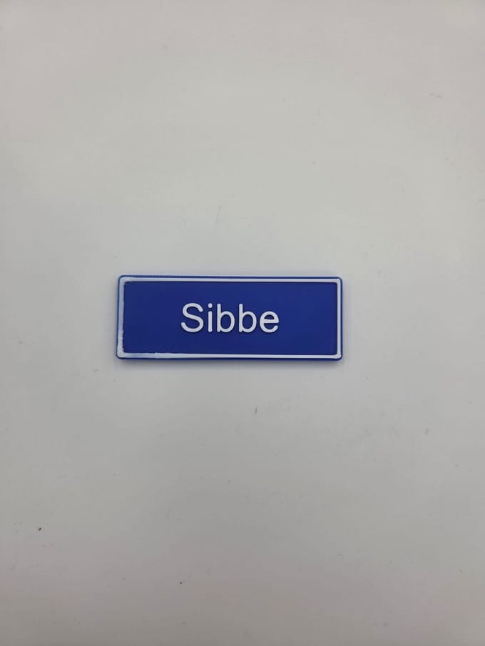 Koelkast Magneet plaatsnaam 8 X 3 CM Sibbe