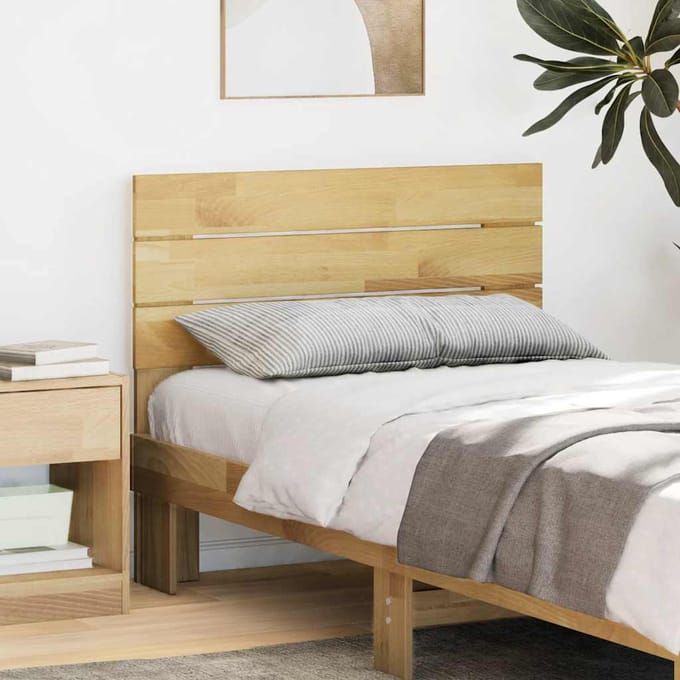vidaXL - Hoofdbord - 90 - cm - massief - eikenhout