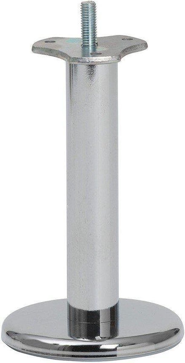 FLE - Stalen meubelpoot chroom rond ø 2,5 cm en hoogte 16 cm (M8)