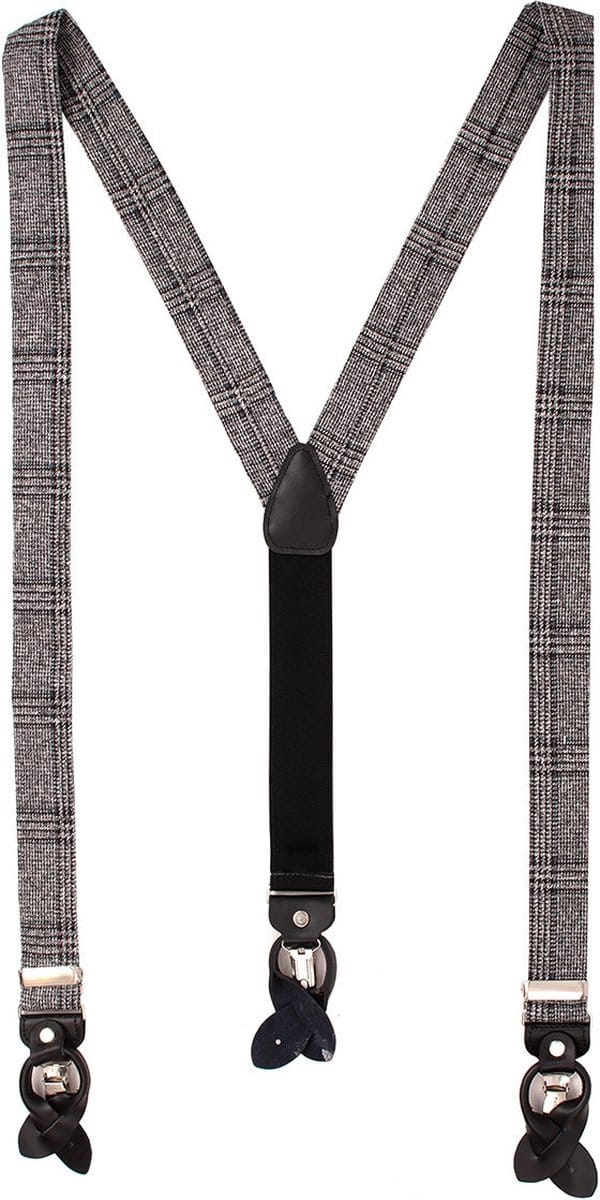 TRESANTI | BOBBIO I Bretels met donkere ruit | Charcoal