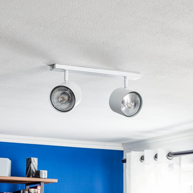 ALDEX Plafondspot Bot, wit, 2-lamps