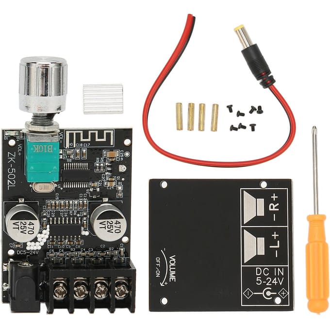 Carte d'amplificateur de puissance numérique Mini module d'amplificateur de puissance stéréo Bluetooth 5.0 avec interrupteur et