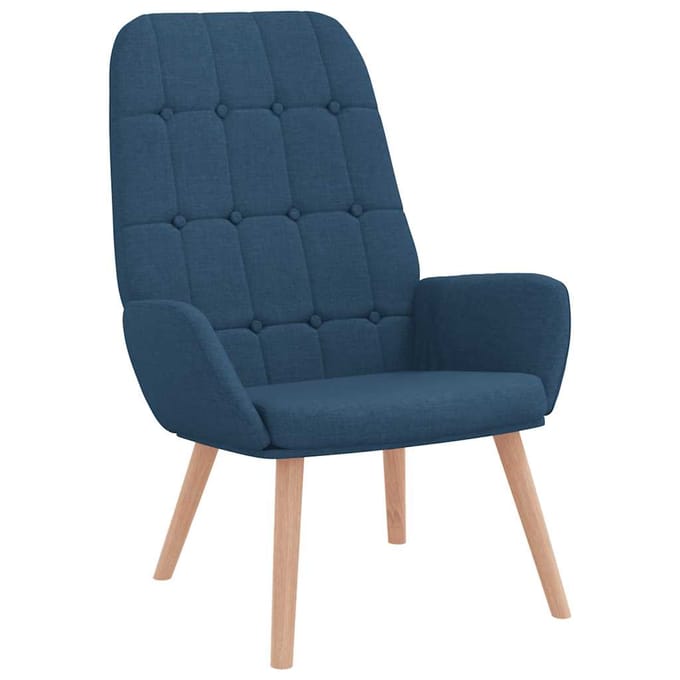 vidaXL - Relaxstoel - stof - blauw