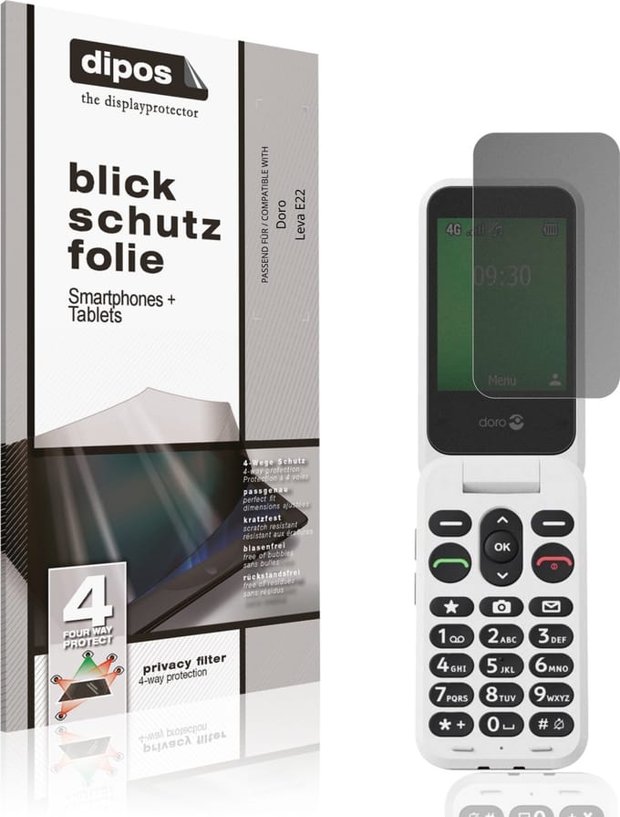 dipos – Matte Privacy Screenprotector geschikt voor Doro Leva E22 | Anti-Spy Beschermfolie