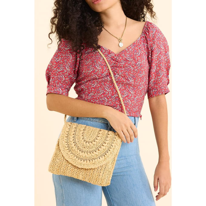 ICode Red Paisley Print Top Carmine Red Taglia: L | Magliette intime Outlet | Donna | Rosso