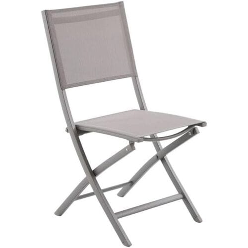 5five Essentia inklapbare stoel van aluminium, kleur hazelnootkoffie