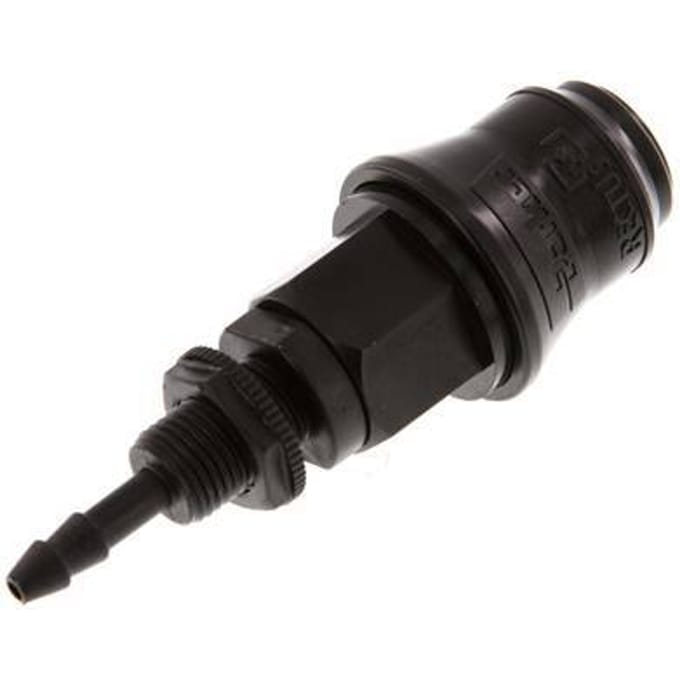 POM DN 5 Koppeling Snelkoppeling 4 mm Slangpilaar Schotkoppeling