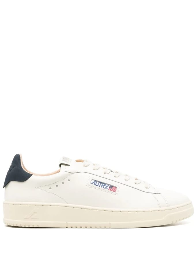 Leather Low Sneakers - Grey