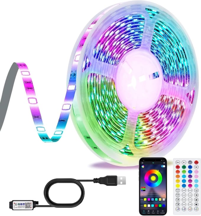 TIM® Led Strip 10 Meter - Smart Led - Led Strip - Veelkleurig - 10cm x 10cm x 2cm