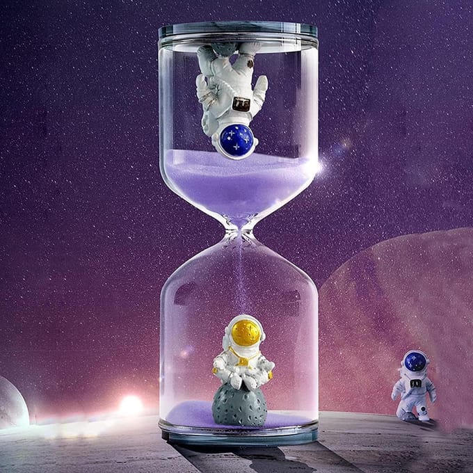Zandloper Timer - Zandlopers - Tijdmanagement Assistent - Handgeblazen Glas - 15.5 cm Hoog - Vier Kleuren