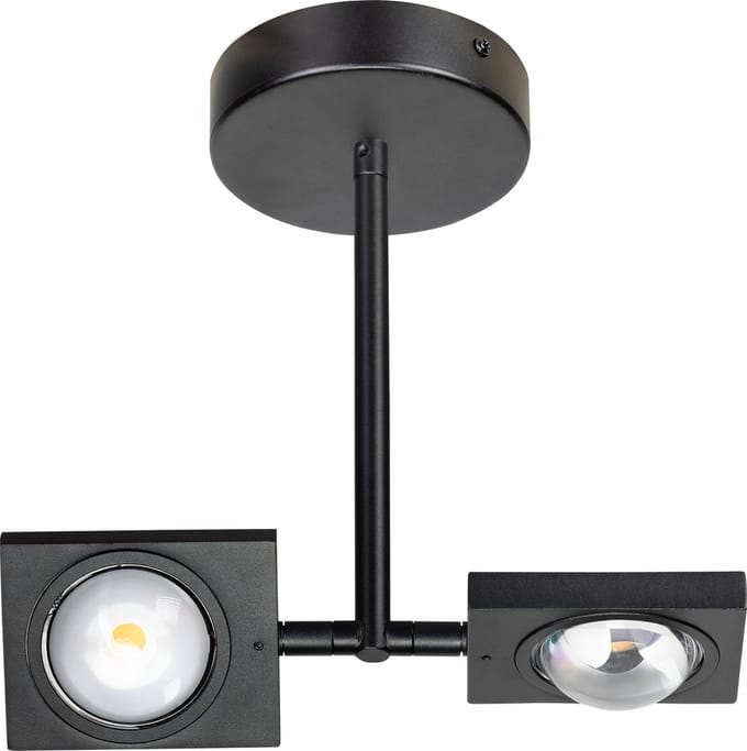 ETH Jake Spot 2x Led met lens 3 step dimming 2700k 10w zwart 782L