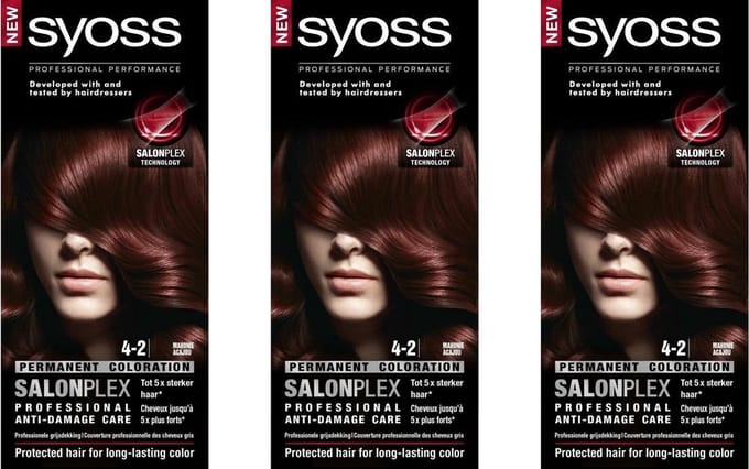Syoss Colors Cream - 4-2 Mahonie - 3 Stuks
