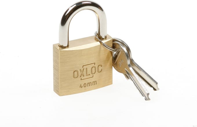 Oxloc Hangslot cilinder messing 40mm gls 4004