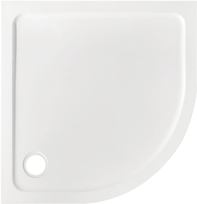 Adema Dawn douchebak - 90x90x4cm - kwartrond SMC - glans wit