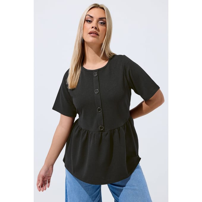 Limited Collection Zwarte Peplumtop Size 46