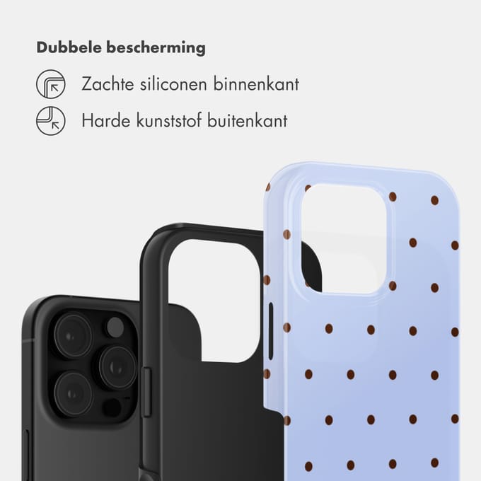 Selencia Hoesje - Geschikt voor Apple iPhone 16 Pro Max - Backcover - Happy Dots Digital Sky