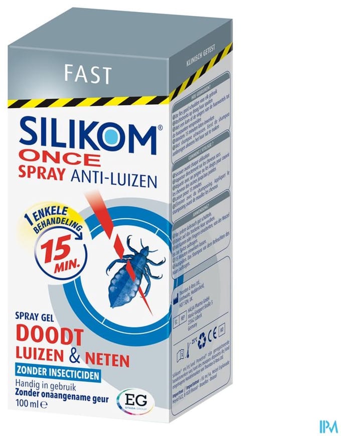 Silikom Once Spray Gel A/Luizen     100Ml