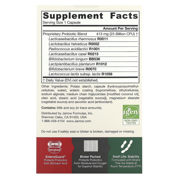 Jarrow Formulas, Jarro-Dophilus EPS, 25 miljard, 30 plantaardige capsules