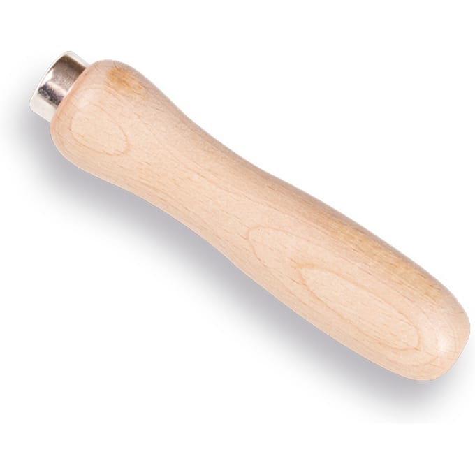 Vijlheft   14 cm  Beukenhout  met ring en gat