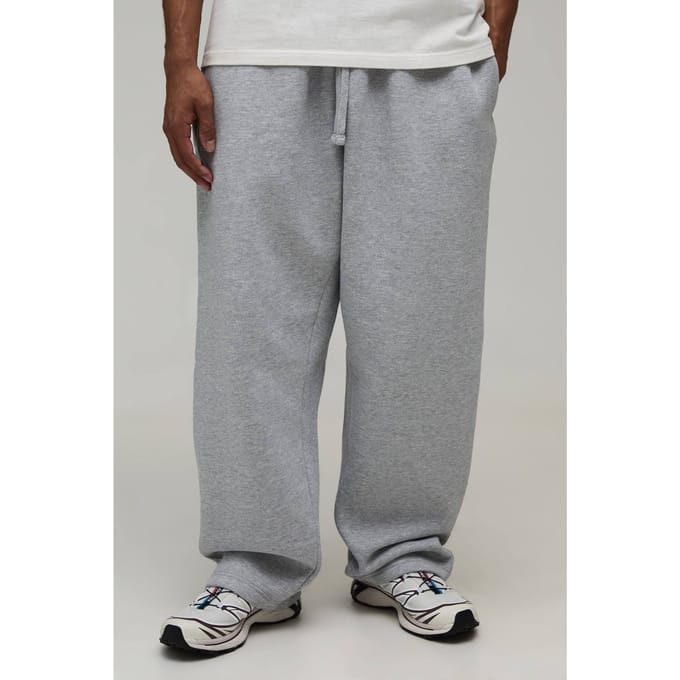 Essentiële Baggy Leg Jogger | Grey Marl | Size Large