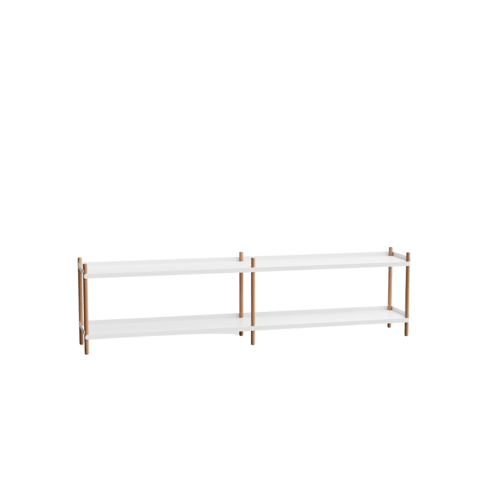 NINE BOLT Rek 200 x 53 cm - oak white