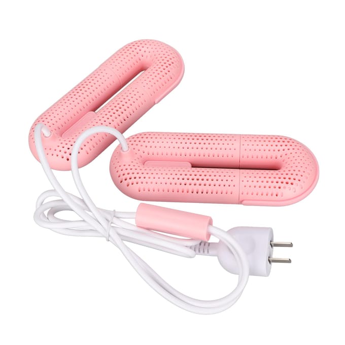 Elektrische Schoendroger Drie Niveaus Timer Sneldrogend Intrekbaar Draagbaar Roze Laarsendroger CN PLUG white