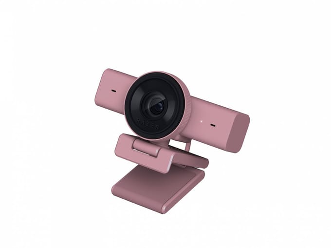 Razer Kiyo V2 X - Webcam - 60FPS - Ingebouwde Microfoon - Auto-Focus - 1440p - Groothoeklens - Roze