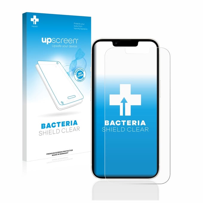 upscreen - Screenprotector voor Apple iPhone 13 / 13 Pro - Folie Beschermfolie transparant antibacterieel