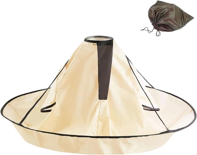 Kappersmantel - Haarknipcape - Haar knippen - Waterdicht polyester - 90cm diameter - Zwart
