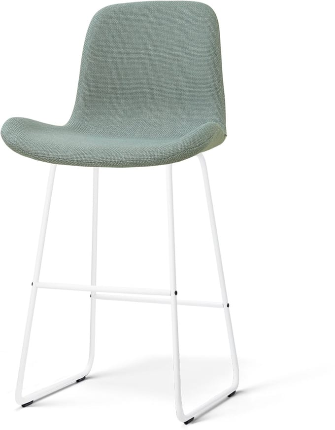 Nolon Nino-Fé barkruk saliegroen - wit onderstel - 75 cm