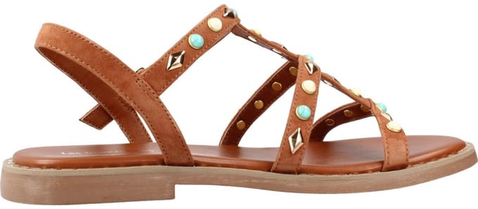 Les Corikalow platte leren sandalen