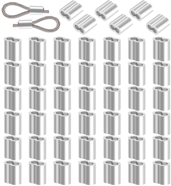 Solidchoice - Set van 50 Aluminium Kabelklemmen voor Bevestiging
