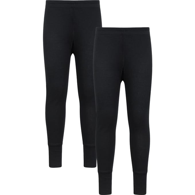 Mountain Warehouse Kinder/Kids Talus Base Layer-broekje (Set van 2) (Zwart)