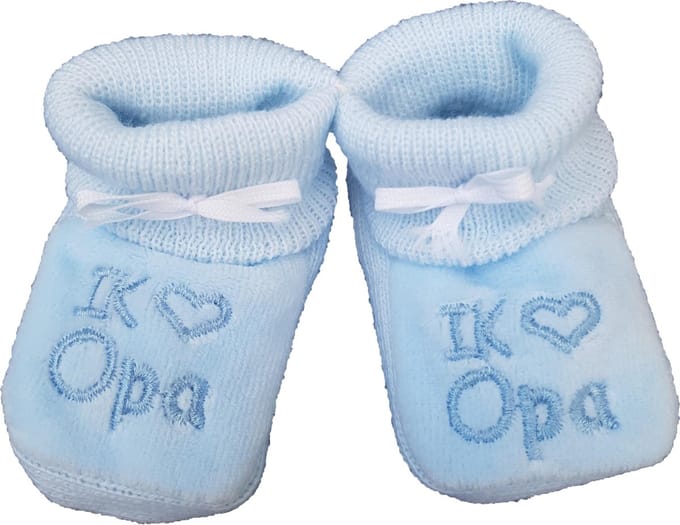 Slofjes- I Love Opa - Blauw