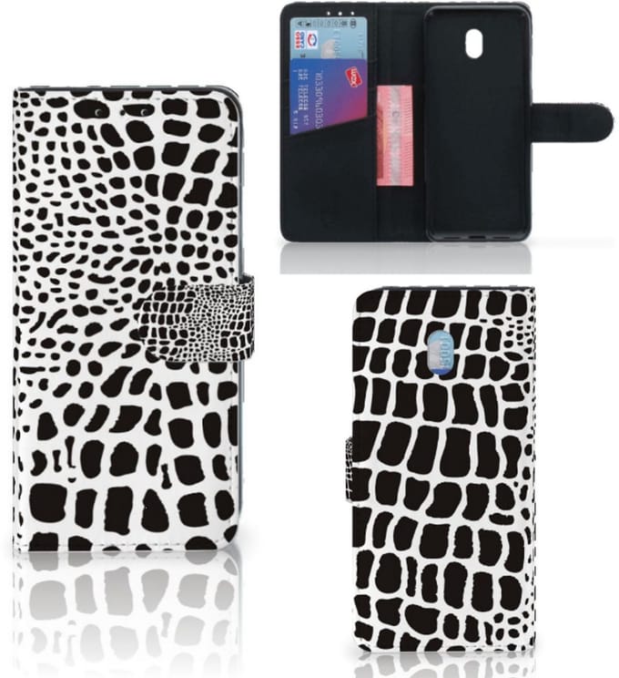 Xiaomi Redmi 8A Telefoonhoesje met Pasjes Slangenprint