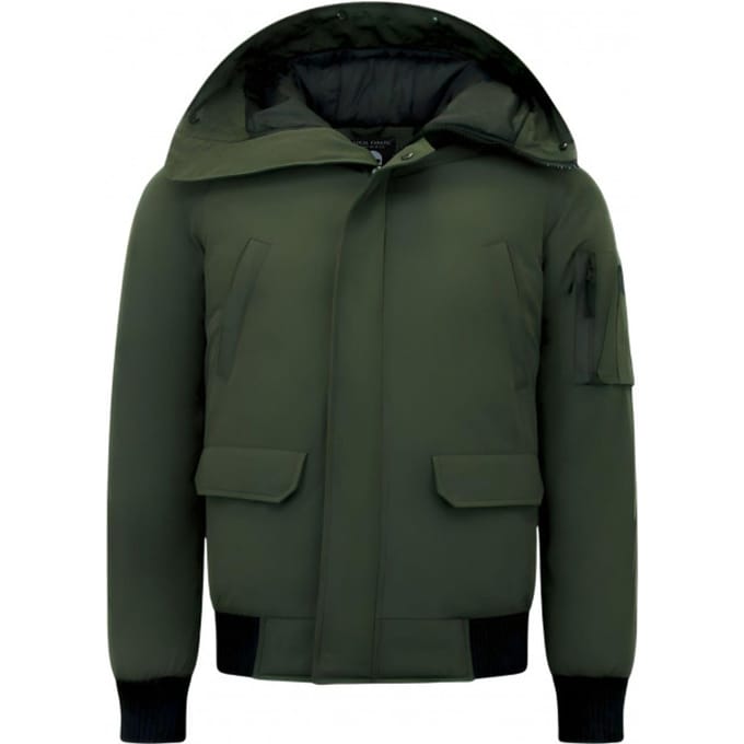 Winterjas Heren Kort met Capuchon - 8821 - Groen