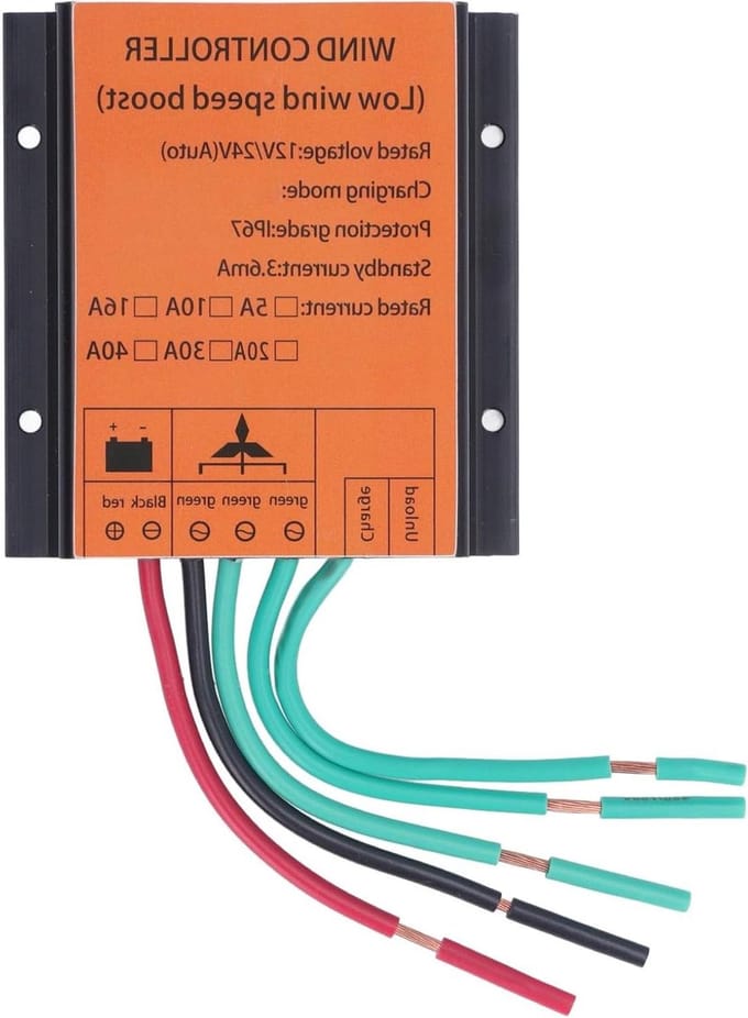 Windlaadregelaar - Energie Manager - Windenergie Systemen - MPPT Technologie - 40A - Aluminium